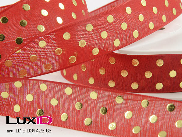 Natural shiny dots 65 red 22mm x 15m